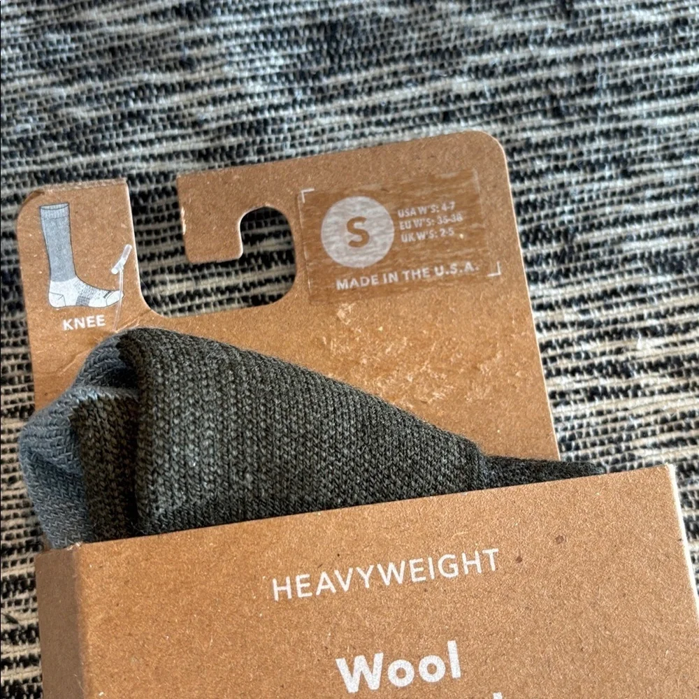 Patagonia Heavyweight Wool Knee Socks - Dark Green and Gray